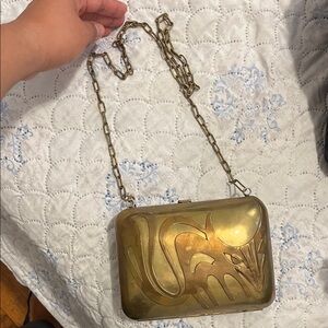 Antique / Vintage Metal Bronze  Clutch